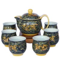 Long You Si Hai - Bone China Tea Set