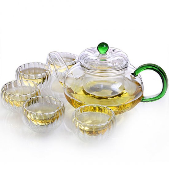 Ming Shang De - Glasses Tea Set - Click Image to Close