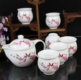 Qin Hua Ci - Whiteness Porcelain Tea Set
