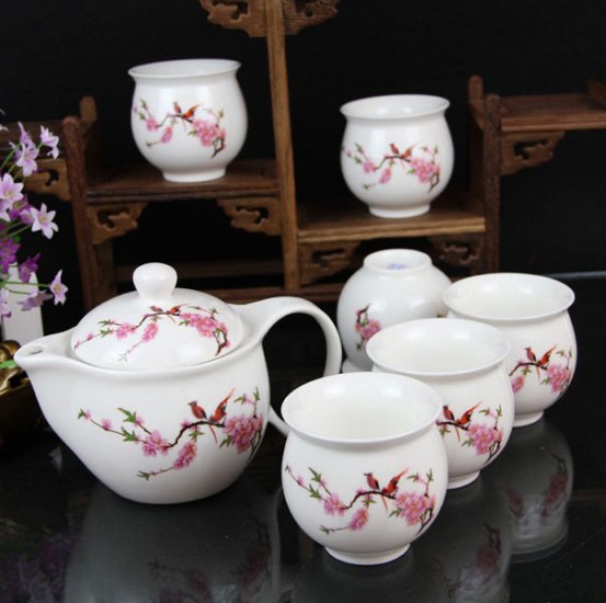 Qin Hua Ci - Whiteness Porcelain Tea Set - Click Image to Close